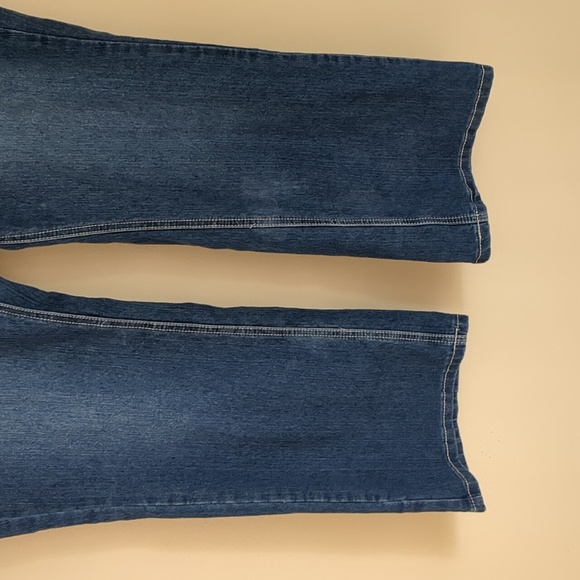 Size 20 Lane Bryant Blue Denim Jeans Casual Bling Back Flap Pockets - Picture 10 of 14